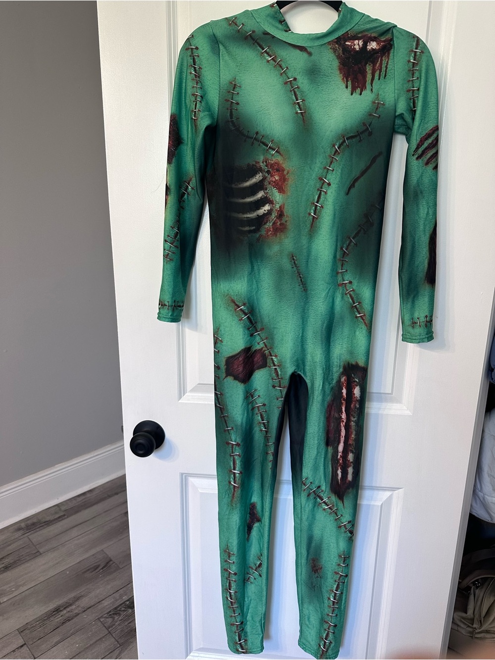 Dolls Kill Green Zombie Stitched One-Piece Costume